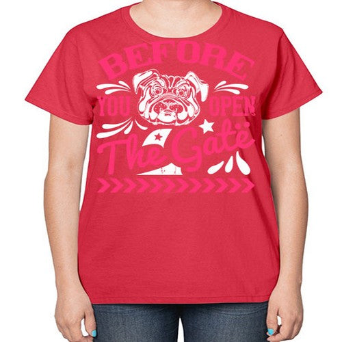 Before You Open The Gate Style 17# - dogs-  Ladies T-Shirt