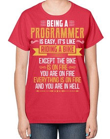 Being a Programmer 3# - computer-  Ladies T-Shirt