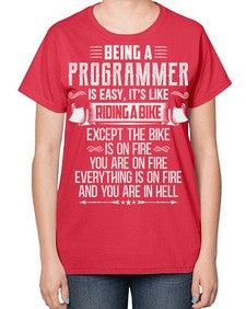 Being a Programmer 4# - computer-  Ladies T-Shirt