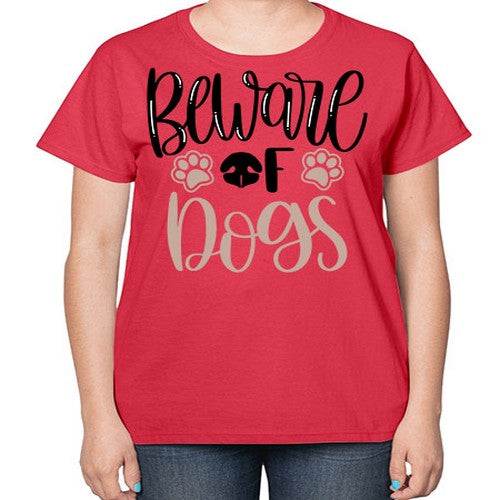 Beware Of Dogs Style 33# - dogs-  Ladies T-Shirt