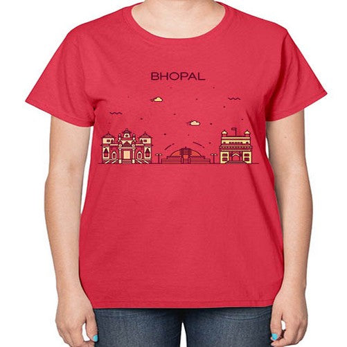 Bhopal 455# - cities-  Ladies T-Shirt