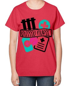 Blessed Nurse Style Style 627# - nurse-  Ladies T-Shirt