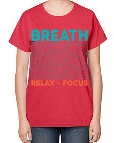 Breath Relax Focus 181# - yoga-  Ladies T-Shirt