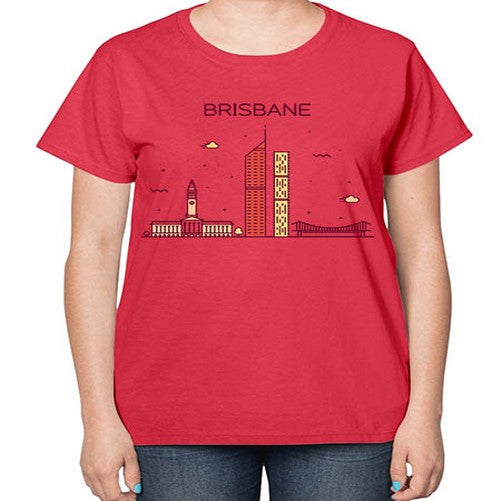 Brisbane 496# - cities-  Ladies T-Shirt