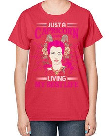 Capricorn chick 193# - capricorn-  Ladies T-Shirt