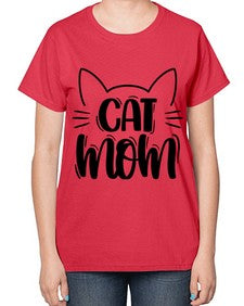Cat Mom Style 85# - cats-  Ladies T-Shirt