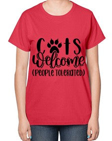 Cats Welcome Style 91# - cats-  Ladies T-Shirt