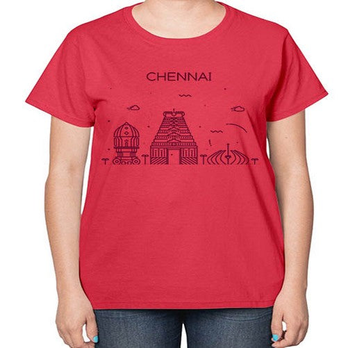 Chennai 564# - cities-  Ladies T-Shirt