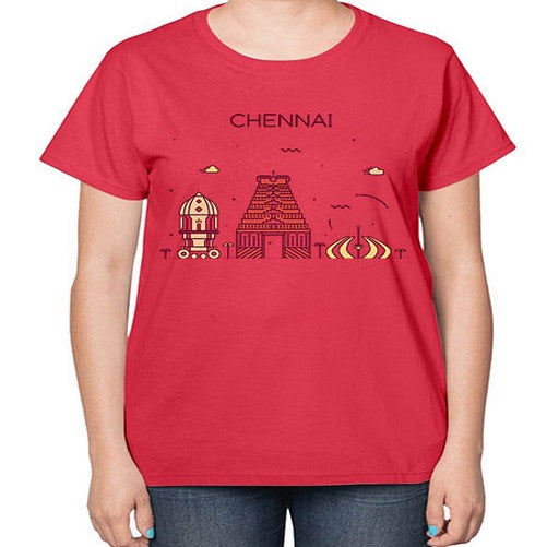 Chennai 566# - cities-  Ladies T-Shirt