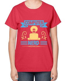 Computer Nerd 10# - computer-  Ladies T-Shirt