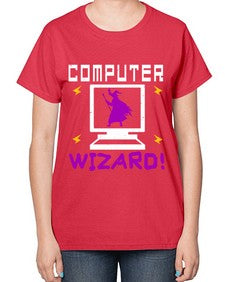 Computer wizard 52# - computer-  Ladies T-Shirt