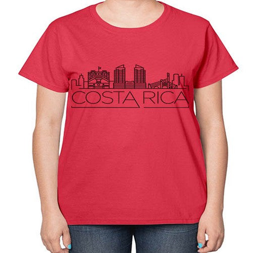 Costa Rica Minimal Skyline 631# - cities-  Ladies T-Shirt