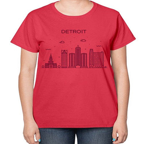 DetroitMI 663# - cities-  Ladies T-Shirt