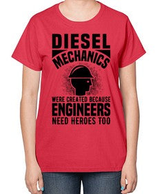Diesel mechanics Style 709# - engineer-  Ladies T-Shirt