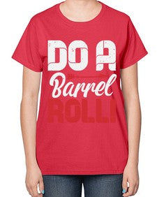 Do a barrel roll 4# - video games-  Ladies T-Shirt