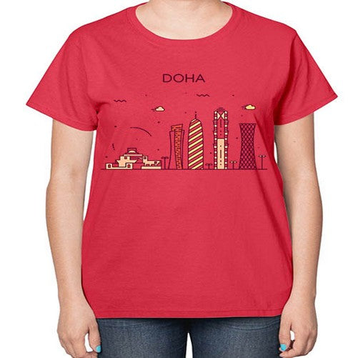 Doha 673# - cities-  Ladies T-Shirt