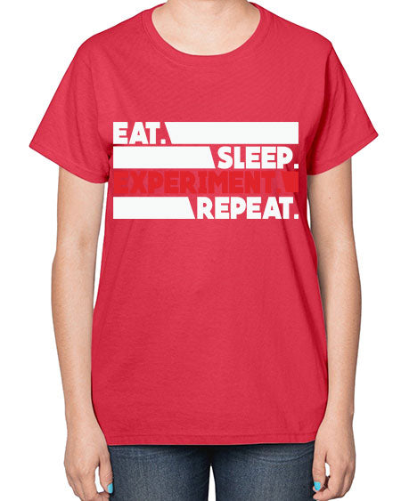 EatSleepExperimentRepeatScientistSkinite Scientist Skinite 274# - general science-  Ladies T-Shirt