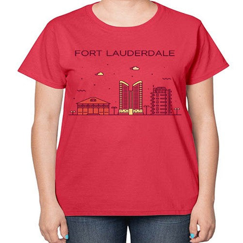 FortLauderdale 737# - cities-  Ladies T-Shirt