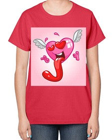 Heart 139# - cartoon general-  Ladies T-Shirt