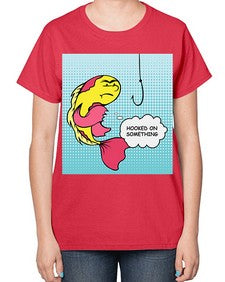 Hooked on Something 534# - art pop art-  Ladies T-Shirt
