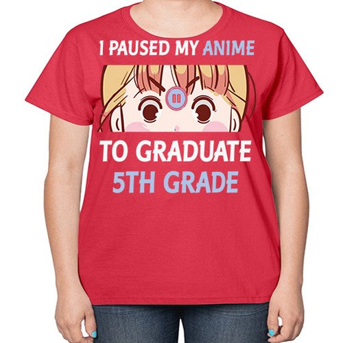 I Paused My Anime To Anime 243# - anime-  Ladies T-Shirt