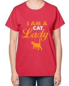 I am a cat lady - cats-  Ladies T-Shirt