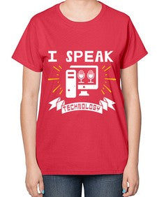 I speak technology 37# - computer-  Ladies T-Shirt