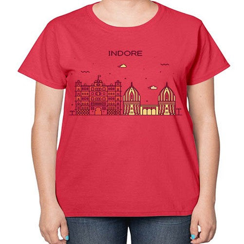 Indore 953# - cities-  Ladies T-Shirt
