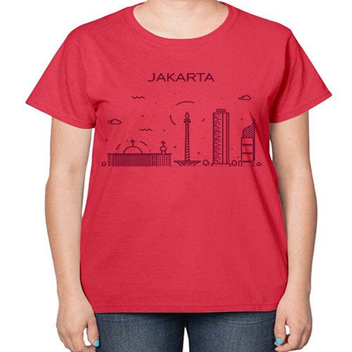 Jakarta 982# - cities-  Ladies T-Shirt