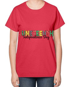 Juneteenth Independence Day 37# - black juneteenth-  Ladies T-Shirt