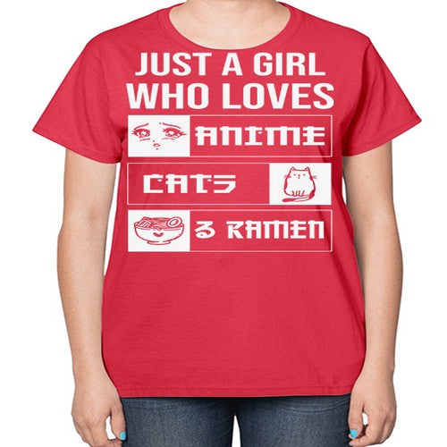 Just A Girl Who Loves 263# - anime-  Ladies T-Shirt