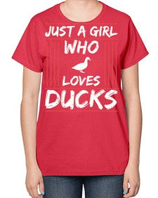 Just A Girl Who Loves Ducks Style 33# - ducks-  Ladies T-Shirt