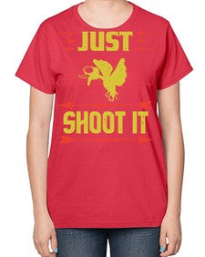 Just shoot it Style 32# - ducks-  Ladies T-Shirt