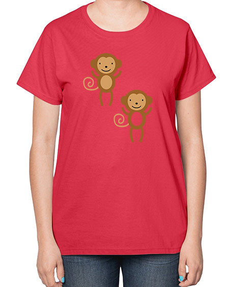 Little_monkeys_MF_5814 - monkey-  Ladies T-Shirt