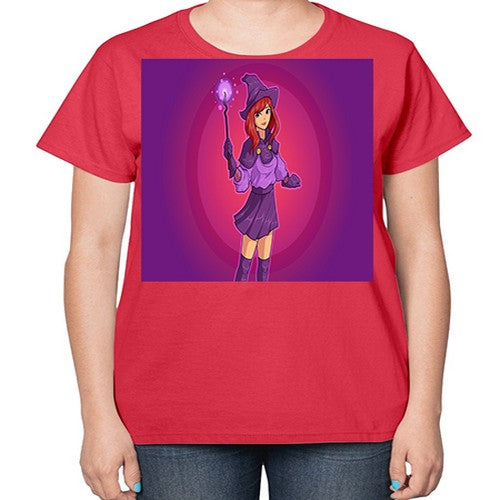 Magician school girl 181# - anime-  Ladies T-Shirt