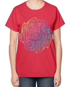 Mandala Dream Rainbow Glitter 760# - mandala-  Ladies T-Shirt