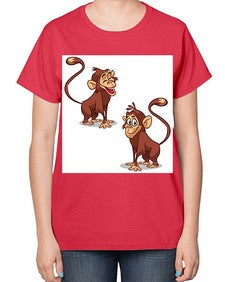 Monkey 175# - cartoon general-  Ladies T-Shirt