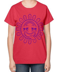 Moody sunflower 184# - cartoon general-  Ladies T-Shirt