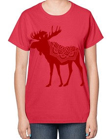 MooseMandala 940# - mandala-  Ladies T-Shirt
