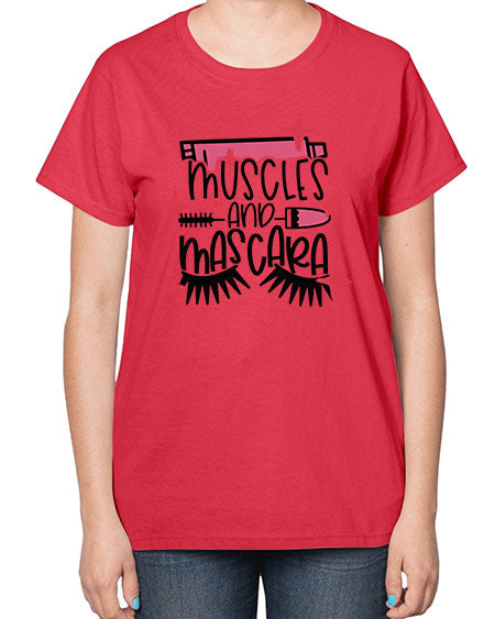 Muscles And Mascara Style 36# -makeup  Ladies T-Shirt
