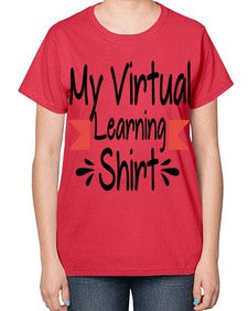 My Virtual Learning Shirt 555# - librarian-  Ladies T-Shirt