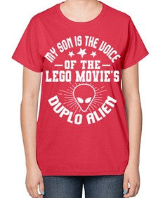 My son is the voice of the logo movies 34# - ufo-  Ladies T-Shirt