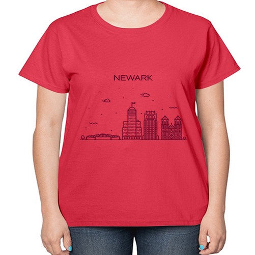 NewarkNJ 1484# - cities-  Ladies T-Shirt