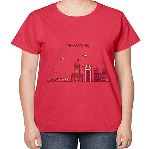 NewarkNJ 1486# - cities-  Ladies T-Shirt