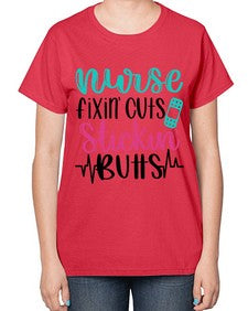 Nurse Fixin Cuts Stickin Style Style 1153# - nurse-  Ladies T-Shirt