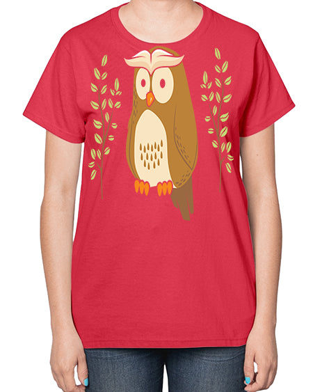 Owl of Athena Long Sleeve A TurtleRabbit 14# - owl-  Ladies T-Shirt