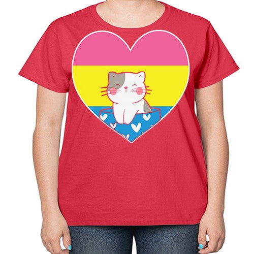 Pansexual Kawaii Cat Anime Art Anime 272# - anime-  Ladies T-Shirt