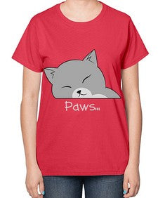 Paws - cats-  Ladies T-Shirt
