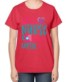 Percent Nurse Percent Coffee Style 1306# - nurse-  Ladies T-Shirt