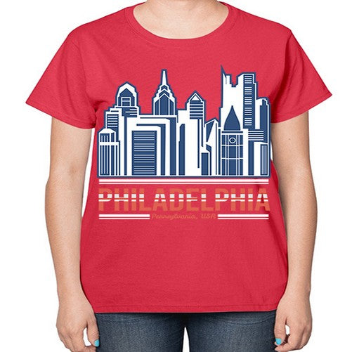 Philadelphia 1604# - cities-  Ladies T-Shirt